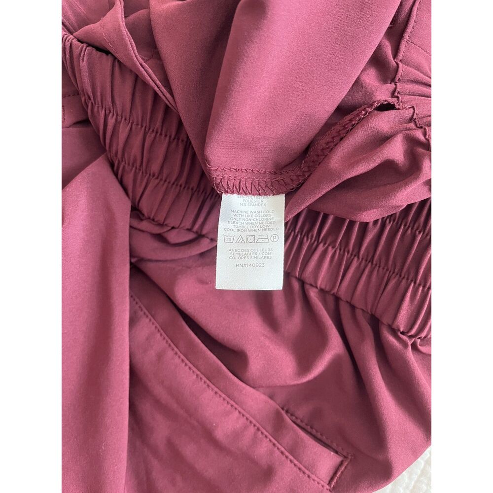 Lou & Grey Wanderweave Straight Leg Ankle Pant Medium Burgundy Travel Stretch - Picture 10 of 11